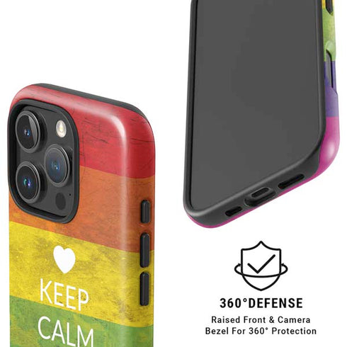 Keep Calm Love Is Love iPhone 16 Pro Max Magsafe Impact Case