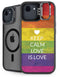 Keep Calm Love Is Love iPhone 16e Kickstand Case