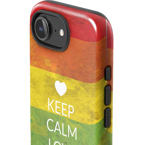 Keep Calm Love Is Love iPhone 16e Impact Case