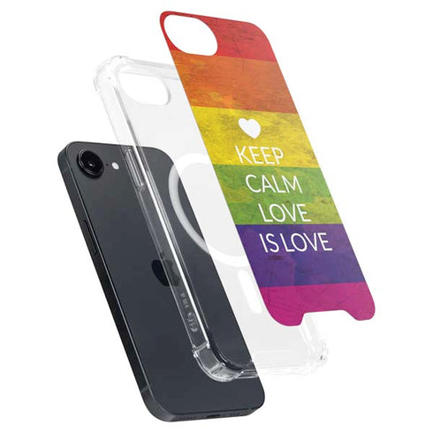 Keep Calm Love Is Love iPhone 16e MagSafe Case