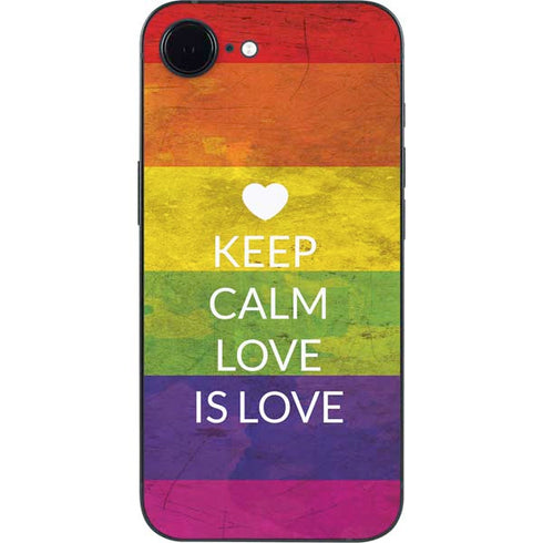 Keep Calm Love Is Love iPhone 16e Skin