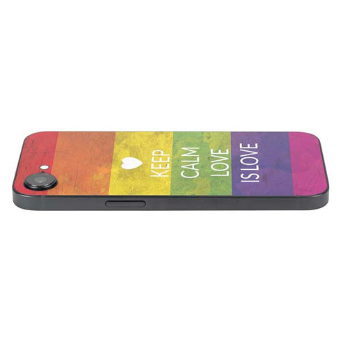 Keep Calm Love Is Love iPhone 16e Skin