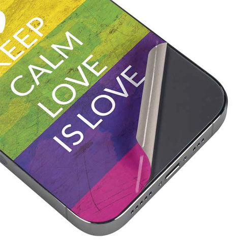 Keep Calm Love Is Love iPhone 16e Skin