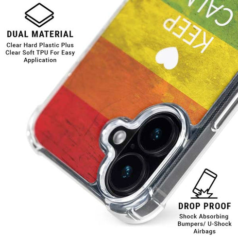 Keep Calm Love Is Love iPhone 17 Clear Case