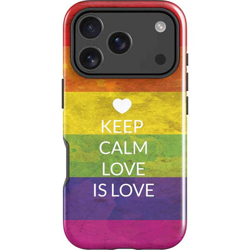 Keep Calm Love Is Love iPhone 18 Pro Impact Case
