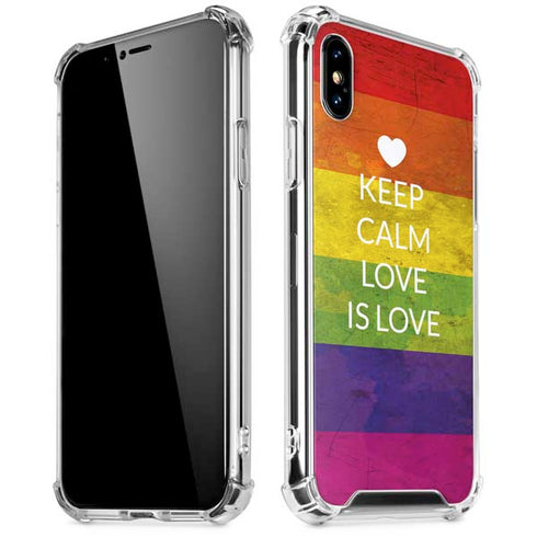 Keep Calm Love Is Love iPhone X/XS Clear Case
