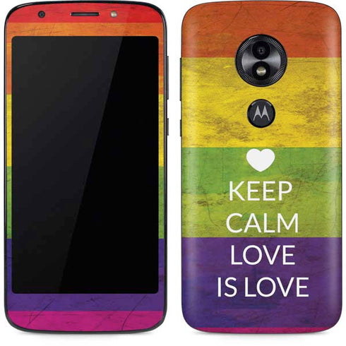 Keep Calm Love Is Love Moto E5 Play Skin