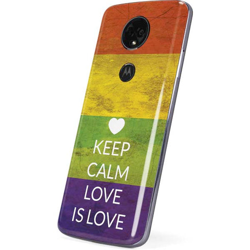 Keep Calm Love Is Love Moto E5 Plus Skin