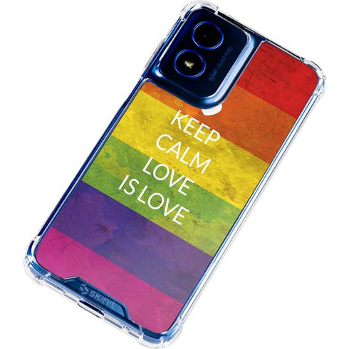 Keep Calm Love Is Love Moto G 5G (2024) Clear Case