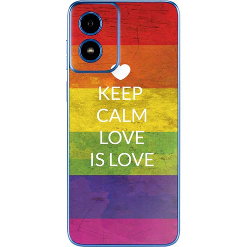 Keep Calm Love Is Love Moto G Play 4G (2024) Skin