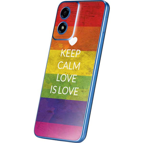 Keep Calm Love Is Love Moto G Play 4G (2024) Skin
