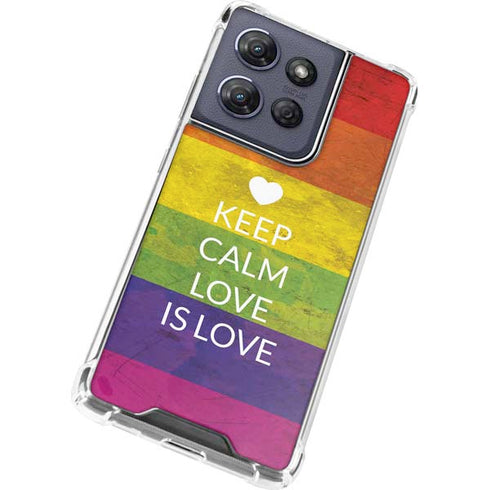 Keep Calm Love Is Love Moto G Power 5G (2025) Clear Case