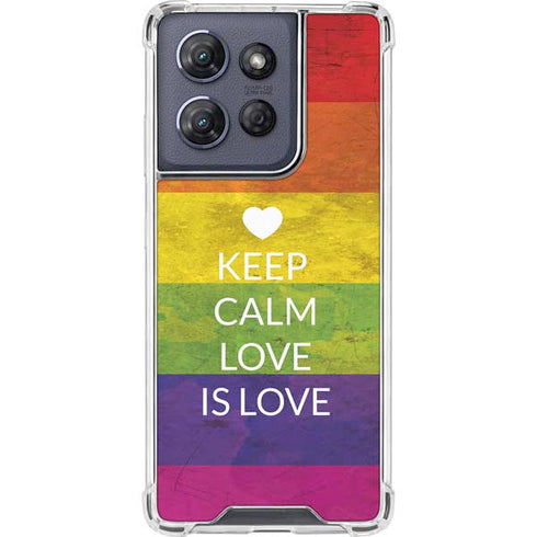 Keep Calm Love Is Love Moto G Stylus 5G (2025) Clear Case