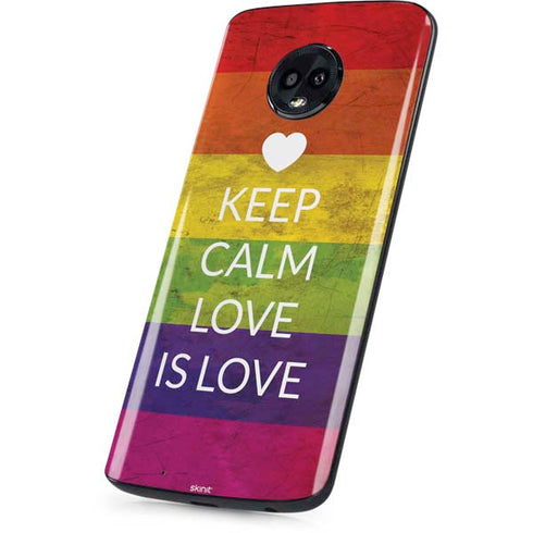 Keep Calm Love Is Love Moto G6 Skin