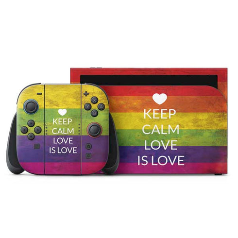 Keep Calm Love Is Love Nintendo Switch 2 (2025) with Joy-Con Skin