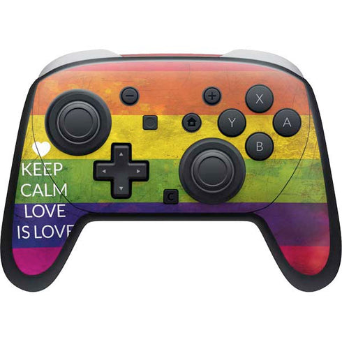 Keep Calm Love Is Love Nintendo Switch 2 (2025) Pro Controller Skin