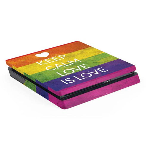 Keep Calm Love Is Love PS4 Slim Skin