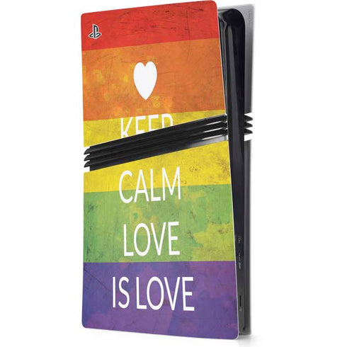 Keep Calm Love Is Love PlayStation PS5 Skins