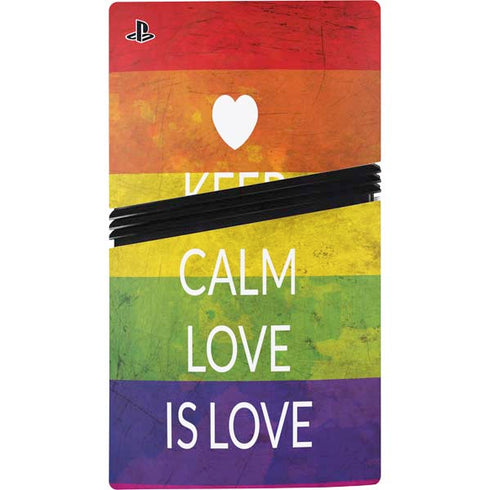 Keep Calm Love Is Love PS5 Pro Console Skin