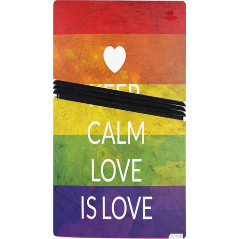 Keep Calm Love Is Love PS5 Pro Console Skin
