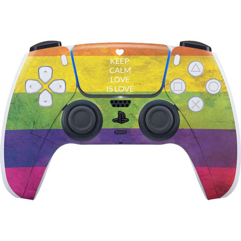 Keep Calm Love Is Love PlayStation PS5 Skins