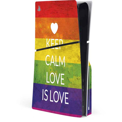 Keep Calm Love Is Love PlayStation PS5 Skins