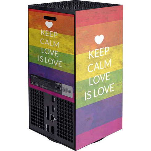 Keep Calm Love Is Love XBox Series X Digital Edition Console Skin