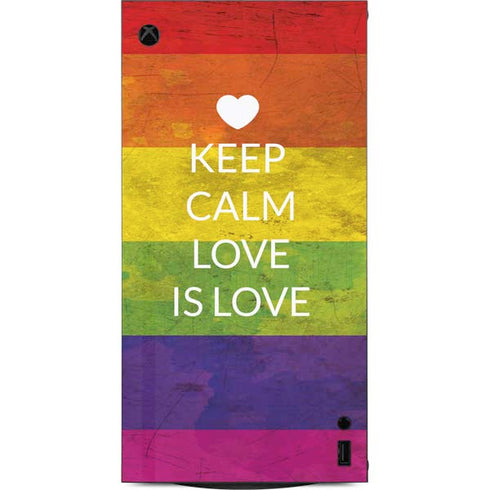 Keep Calm Love Is Love XBox Series X Digital Edition Console Skin