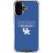 University of Kentucky Wildcats iPhone 16 Plus Clear Case