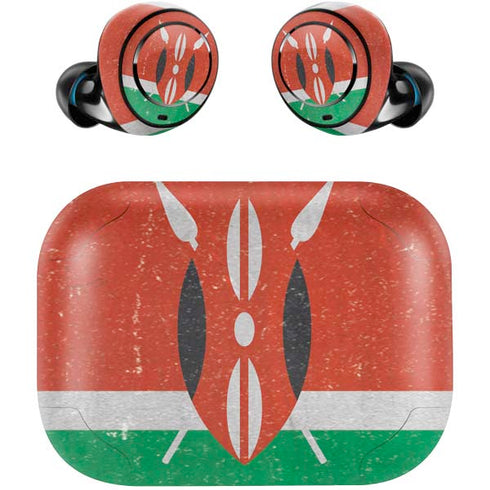 Kenya Flag Distressed Amazon Echo Buds Skin