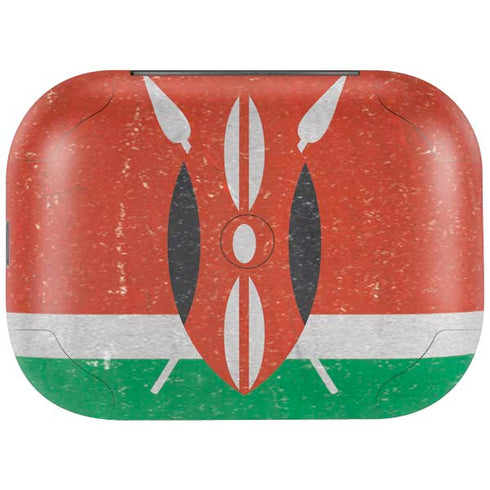 Kenya Flag Distressed Amazon Echo Buds Skin