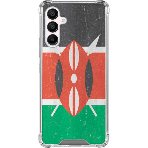 Kenya Flag Distressed Galaxy A16 5G Clear Case