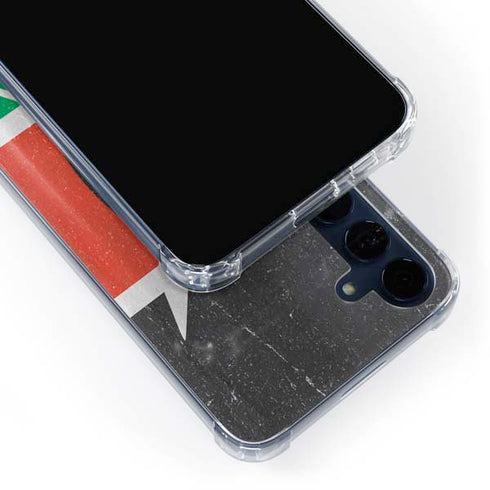 Kenya Flag Distressed Galaxy A35 5G Clear Case