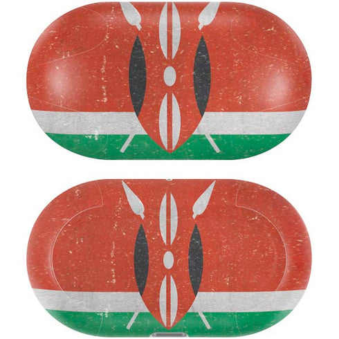Kenya Flag Distressed Galaxy Buds Plus Skin