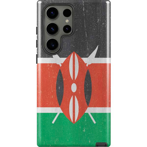 Kenya Flag Distressed Galaxy S23 Ultra Pro Case