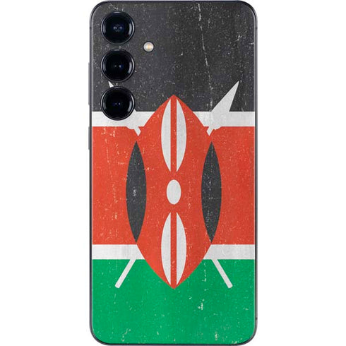 Kenya Flag Distressed Galaxy S25 Plus Skin