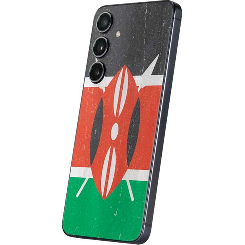 Kenya Flag Distressed Galaxy S25 Plus Skin