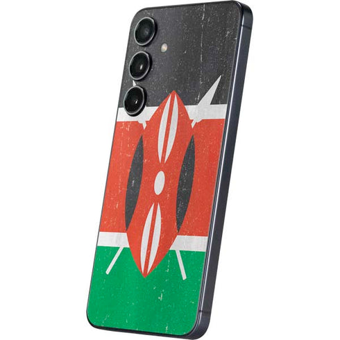 Kenya Flag Distressed Galaxy S24 Skin