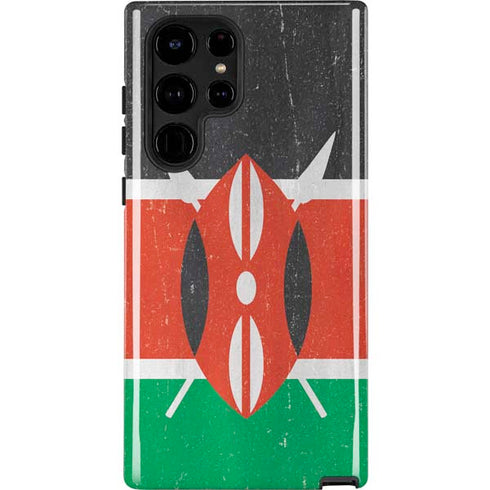 Kenya Flag Distressed Galaxy Cases