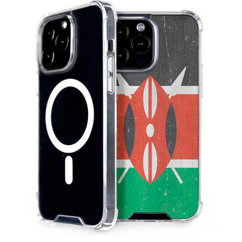 Kenya Flag Distressed iPhone Cases