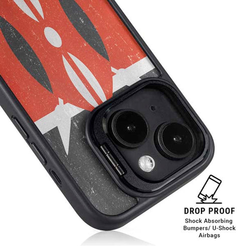 Kenya Flag Distressed iPhone 14 Plus Kickstand Case