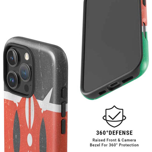 Kenya Flag Distressed iPhone 16 Pro Magsafe Impact Case