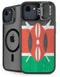 Kenya Flag Distressed iPhone 16e Kickstand Case