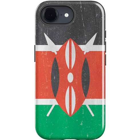 Kenya Flag Distressed iPhone 16e Impact Case