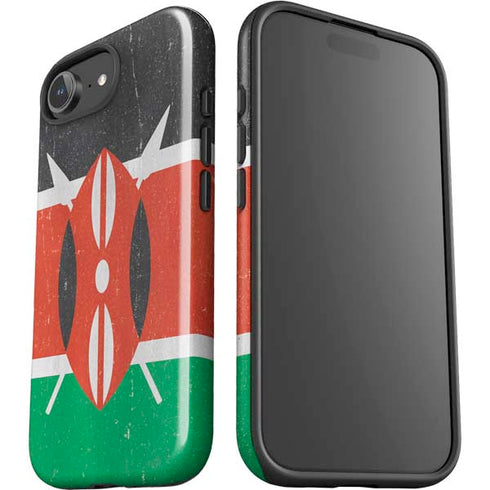 Kenya Flag Distressed iPhone 16e Impact Case