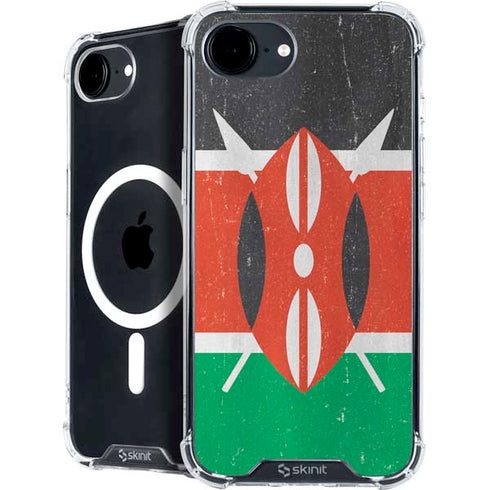 Kenya Flag Distressed iPhone 16e MagSafe Case