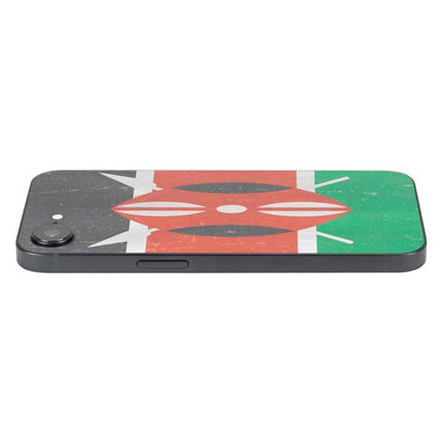 Kenya Flag Distressed iPhone 16e Skin