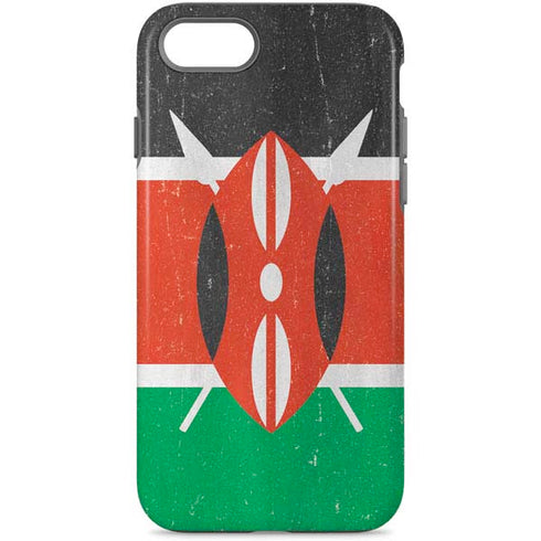 Kenya Flag Distressed iPhone Cases