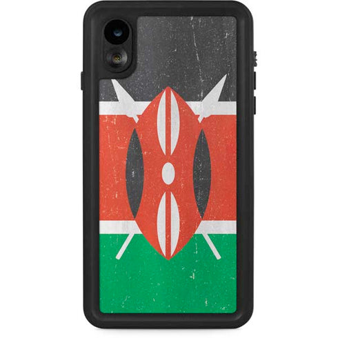 Kenya Flag Distressed iPhone Cases