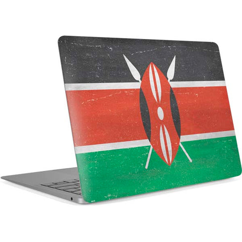 Kenya Flag Distressed Apple MacBook Air Skin